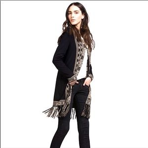 Lucky brand southwestern Aztec hooded cardigan
